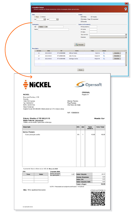 Sistema de faturação NiCKEL